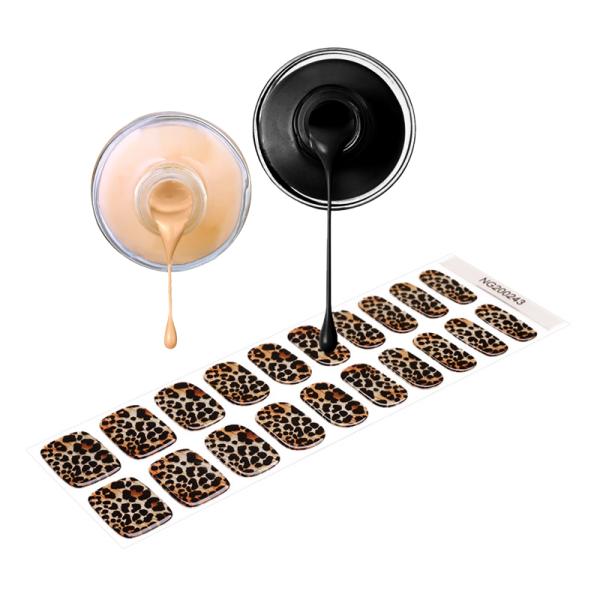 Hot Sell Valentine Semi Cured Wraps Long Lasting Gel Nail Stickers New Arrival Styles Nail Gel Wraps With Uv Lamp