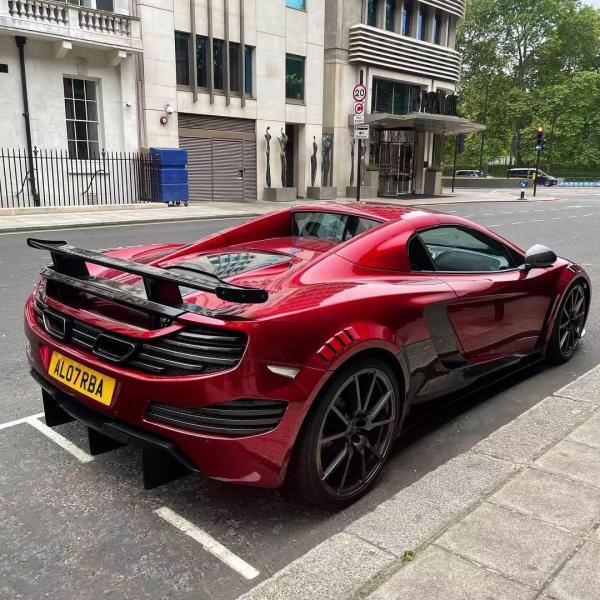 MP4 12C Mclaren Body Kit MSY Style Front Rear Bumper Spoiler Widebody Kit Red Black