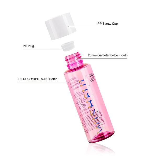 60 ML Luxury Empty PCR PET Plastic Bottle For Cosmetic Packaging With Cap