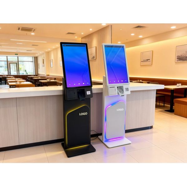 27/32 Inch Floor Standing Touch Screen Self Service Kiosk with 1920X1080 Resolution for Self Ordering and Interactive Use