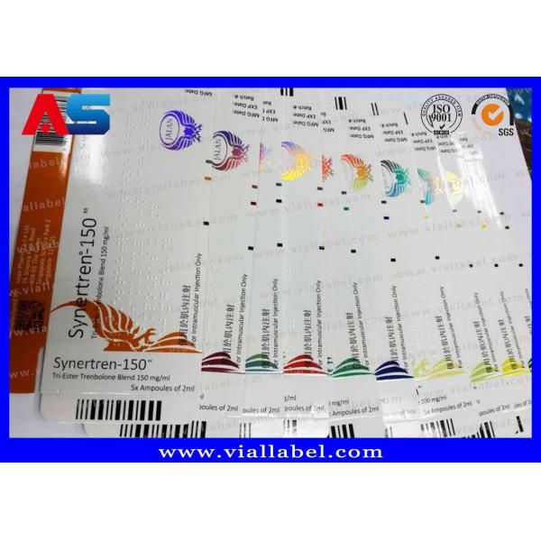 Waterproof Coated Paper 10ml Vial Boxes Bodybuilding Cypionate For Pharmaceutical Packaging