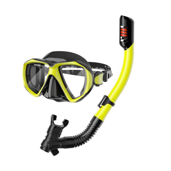 Masque et équipement de plongée en tube sec Noir Blanc