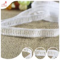 Máquina de guarnição de renda de 1,2 cm Crochê Fita de renda de malha poli pura para vestido feminino