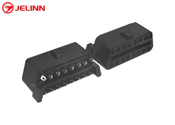 16 Pin J1962 OBD2 OBDII Female Connector with Straight Pins at The Back