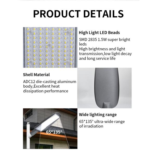 AC120V 240V Iluminación de la calle LED de exterior impermeable IP65 Gris Aluminio 6KV 10KV