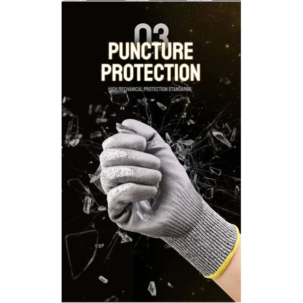 Wear Resistant Road Safety Products Polyester Nitrile Coated Glove