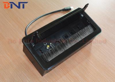 Flip Up Outlet manual Tabletop preto/soquete múltiplo da interconexão para o escritório