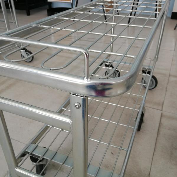 6 Wheel Shopping Trolley Strong Frame Stock  Platform Structure