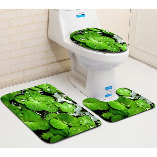Polyester Sunflower Toilet Seat Cushion Toilet Lid Cover Set