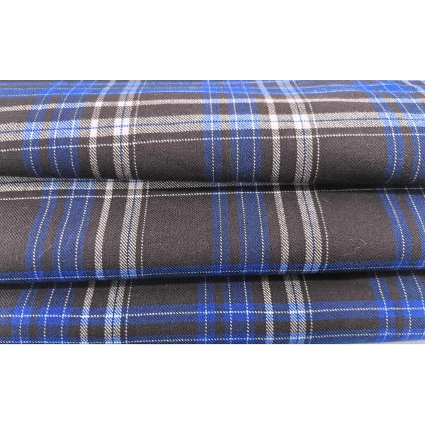 255GSM Direct Sale Anti Wrinkle Plaid Shirt Fabric Durable Easy Care for Business Casual Wear