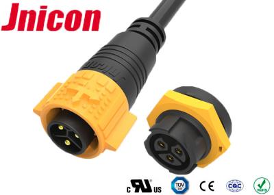 3 Pole Waterproof Panel Mount Connector , Male Female Power Connector Sealed Against Dust