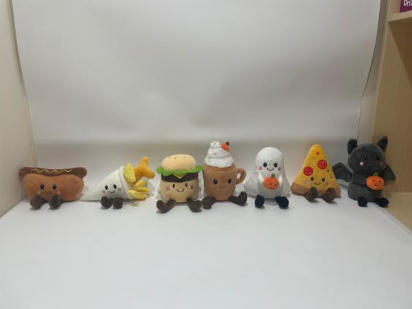 7 Pcs Assorted Pumpkin Latte Plush Toys, Cute Food Stuffed Animals For Kids And Home Decoration