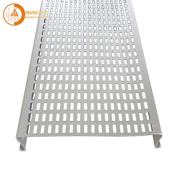 Outdoor Windproof Aluminium / Aluminum Strip Ceiling Commercial Perforated S Shape False Ceiling Panel