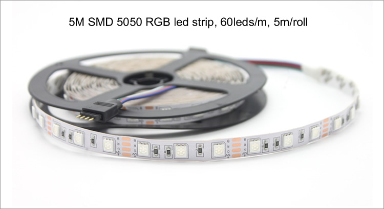 SAA делают SMD водостойким 5050 Rgb привели свет прокладки 5m 12v 24v 14,4 ватта