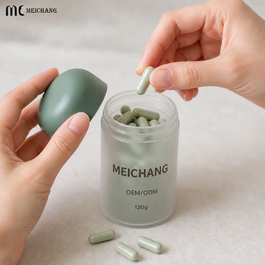 2oz 3oz 4oz 5oz Custom Color Translucent PET Supplement Bottle with Screw Cap, Refillable Capsule & Vitamin Container(MC-P-561)