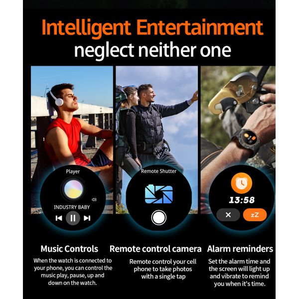AK81 Smart Watch for Sports IP68 Waterproof 1.46