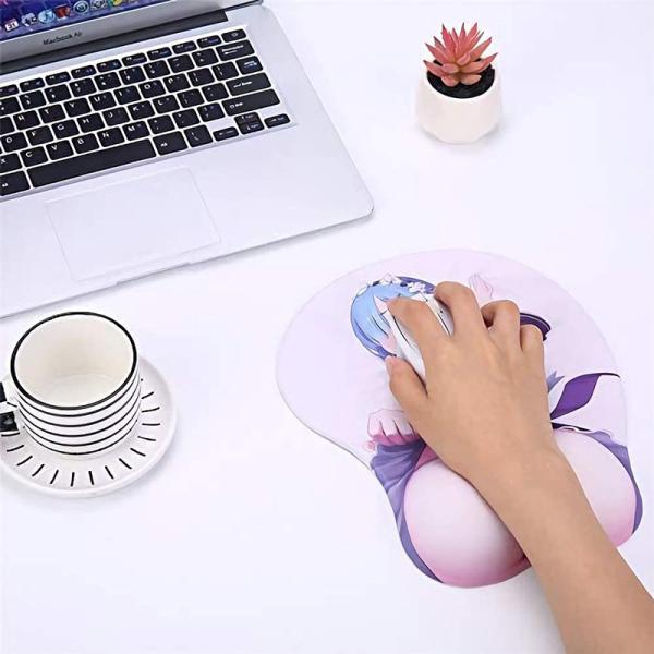 280g or 320g Thickness Customized Silicone Mouse Pad with Sexy Girl Breast Wrist Rest