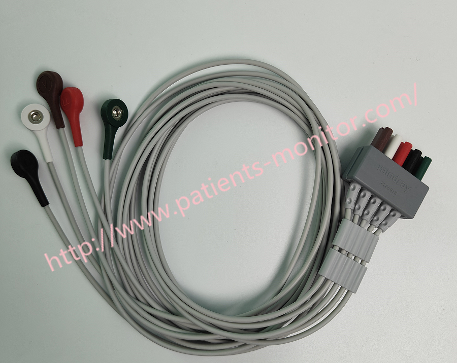 Mindray 5-Lead ECG Leadset Adt Ped AHA Snap EL6501B PN 0010-30-42735
