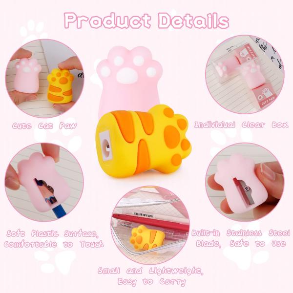 Кошачий лопатый острелец карандаша Руководство Подарок Мини Силиконовый канцелярский принадлежности для детей Каваи Школьные принадлежности