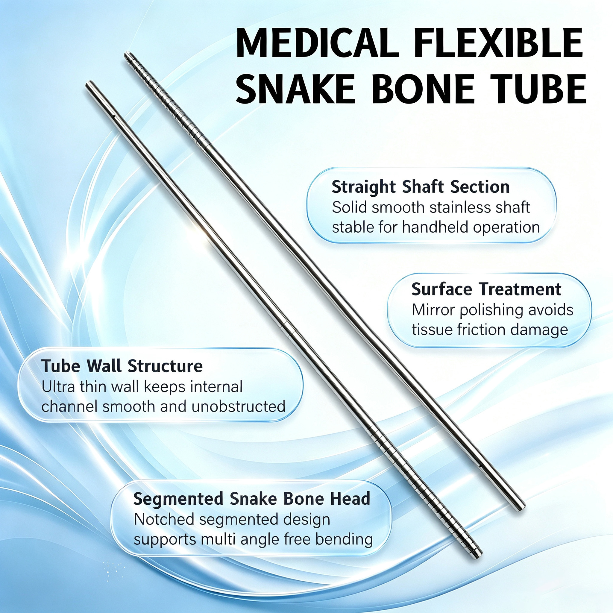Customized Precision Thin Wall Snake Bone Outer Tube For Medical Endoscope