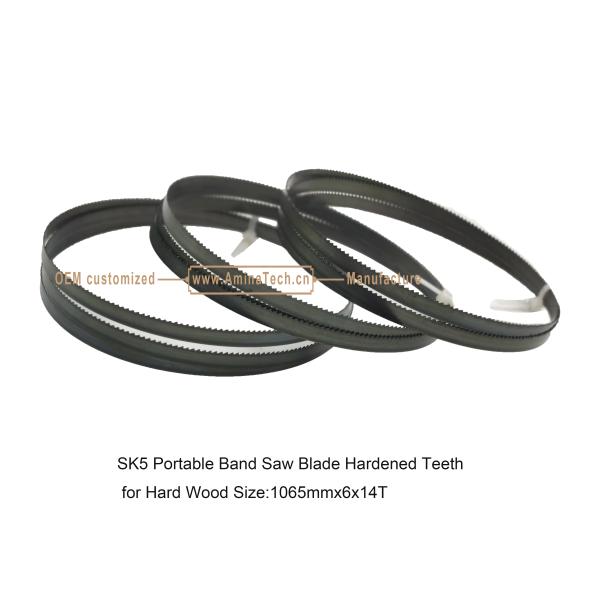 SK5 Portable Band Saw Blade Hardened Teeth for Hard Wood Size:1065mmx6x14T