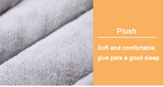 28 Inch Machine Washed Pet Calming Beds Soft Luxury Square Plush Dog Sofa