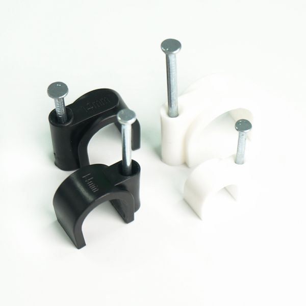 Hot Selling OEM ODM Electrical Wire Cable Clips Round Circle Type Plastic Cable Clips