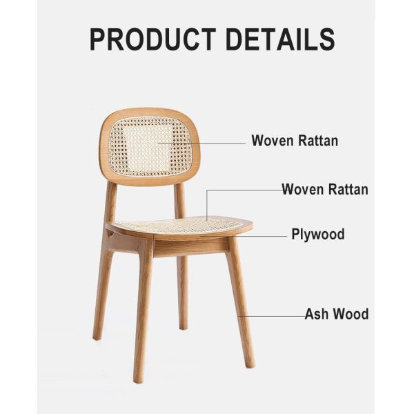 Customized New Design Woven Rattan Chair and Sofa Plywood Table Restaurant Cafe Sets