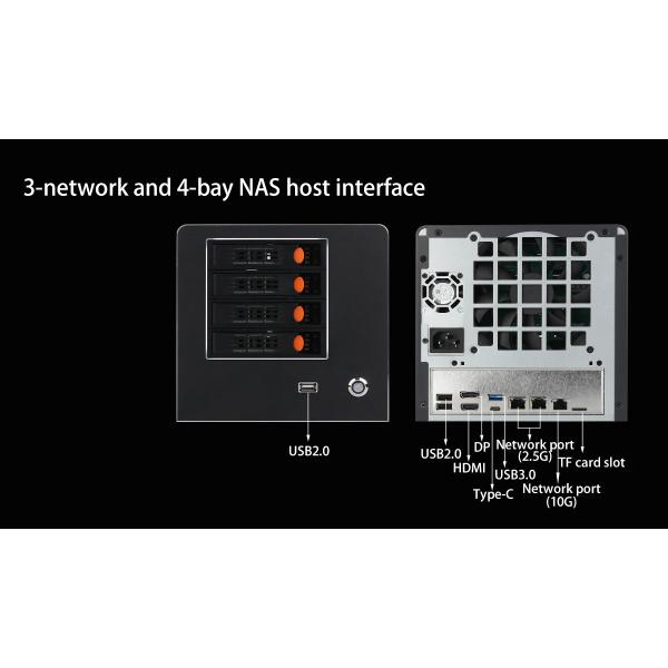 NAS Server N100 4-Bay Host Interface NAS Network Attached Storage Enclosure