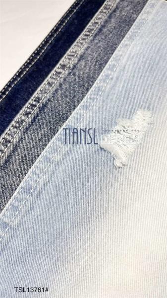 66 Inch 352gsm Blue Black Stretch Woven Twil Denim Fabric 100% Cotton