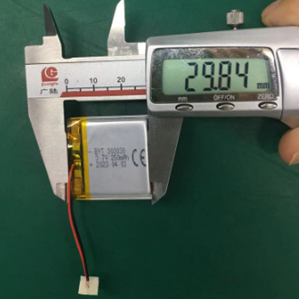 303030 250mAh 3.7V Lipo Polymer Rechargeable Lithium Battery For Wearable & Small Electronics