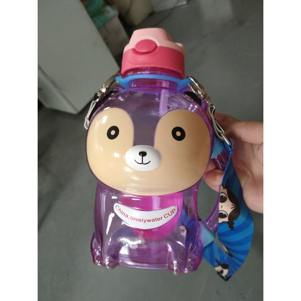 O CE 1500ml caçoa copos plásticos da água com tubo e correia