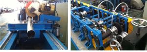 Máquina de fecho de porta de rolos industrial azul amarelo 220V Voltagem