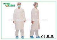 Tyvek Coats descartáveis de laboratório branco/roupas de proteção médica com colarinho coreano e chinelos
