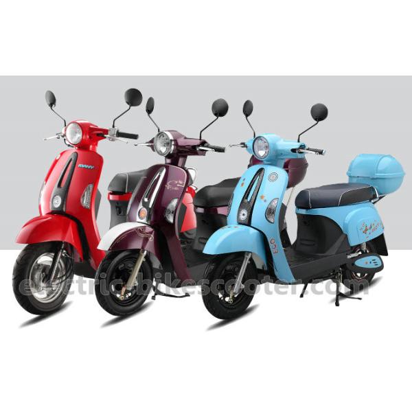 50km/H Vespa Type Electric Scooter Pedal Assisted 10 Inch Tires With Drum Brake