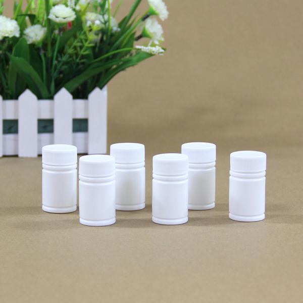 SCREW CAP Lid Mini Pill Container for 30ml Plastic White Medicine Jar in HDPE Material