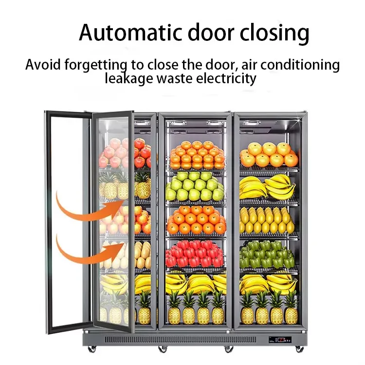 Wholesale Commercial Refrigeration Cooler Display Glass Door Cooler Vertical Beverage Beer Fridge Freezer