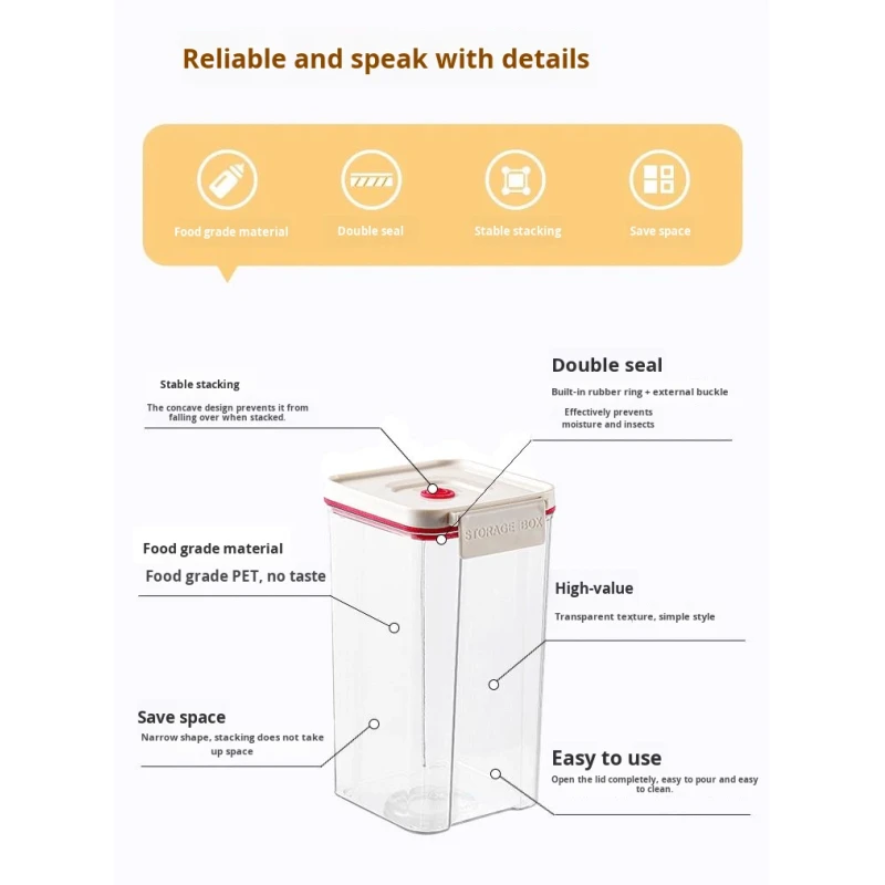 Modern Sustainable Vacuum Sealer Electric Air Pump Grain Moisture-Proof Fresh-Keeping Box for Food