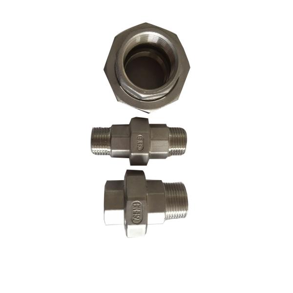Male Female Union Stainless Steel Pipe Fitting CF8M And CF8  BSPT  NPT Thread