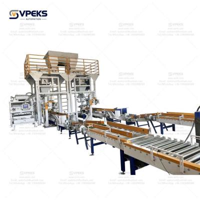 PLC And Touch Screen Control Valve Bag Filling Machine With Bag