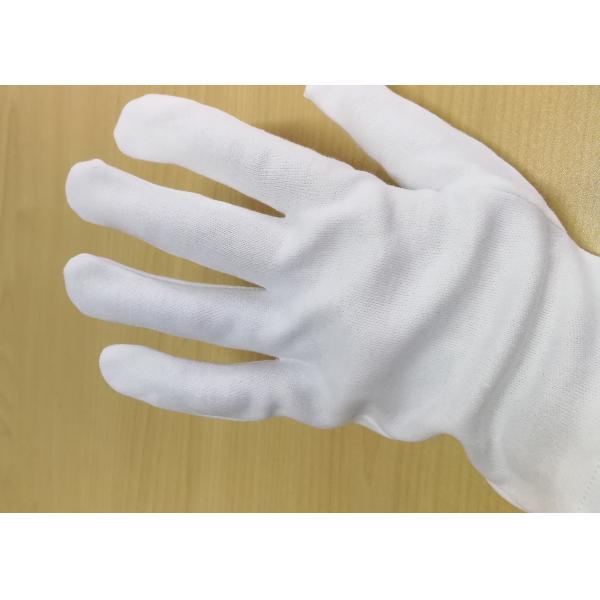 100% Cotton Medical Gloves Self Hemmed Cuff white colour thick fabric prompt delivery low MOQ Amazon ebay wish shopee