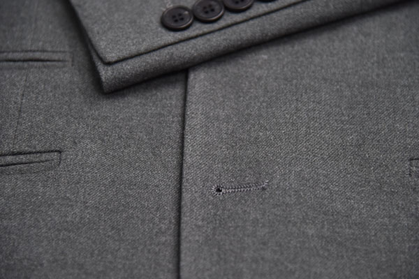 Custom Fashion Mens 3 Pieces Suit , Business Slim Fit Suit Dark Grey Wedding