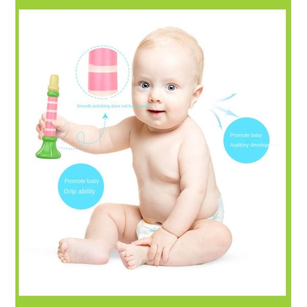 El instrumento musical del bebé del silbido de madera caliente del cuerno juega a los niños coloridos