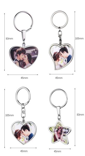 Différentes formes de clés de sublimation pendentif porte-clés