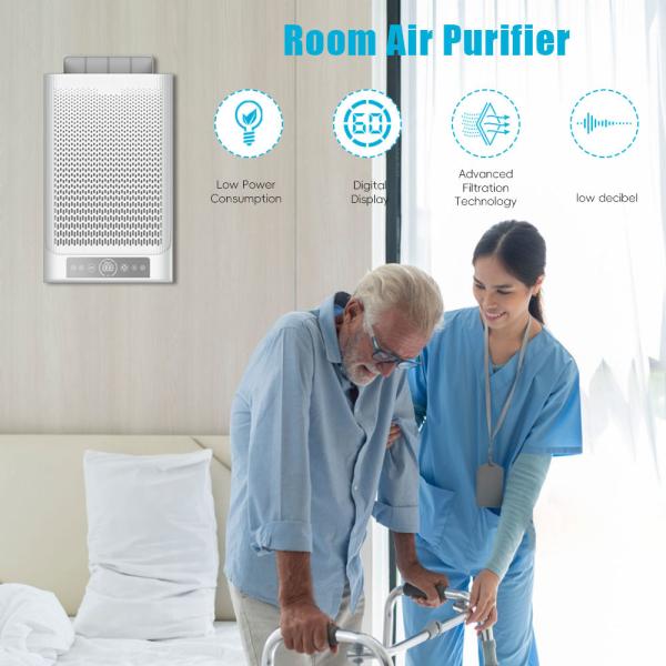 Silent H13 HEPA Home Air Purifier 800 Sq Ft For VOC Odor Dust Smoke
