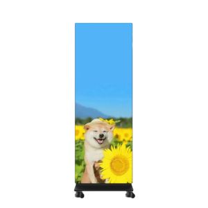 P0.9 LED Poster Display Die-casting AL Front Service Foldable Wireless Control