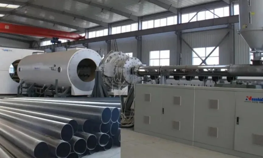Single-Screw Extruder PU Foam Insulated Pipe Production Line with 110-2200mm HDPE Casing and Vacuum Calibration
