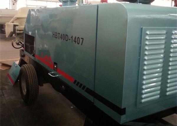 Mini  Diesel Towed Hydraulic Concrete Pump , 50mm Aggregate Diameter Concrete Squeeze Pump