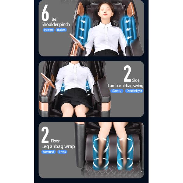 Synthetic Leather Upholstery 4D SL Track Zero Gravity Massage Chair with Shiatsu Rollers