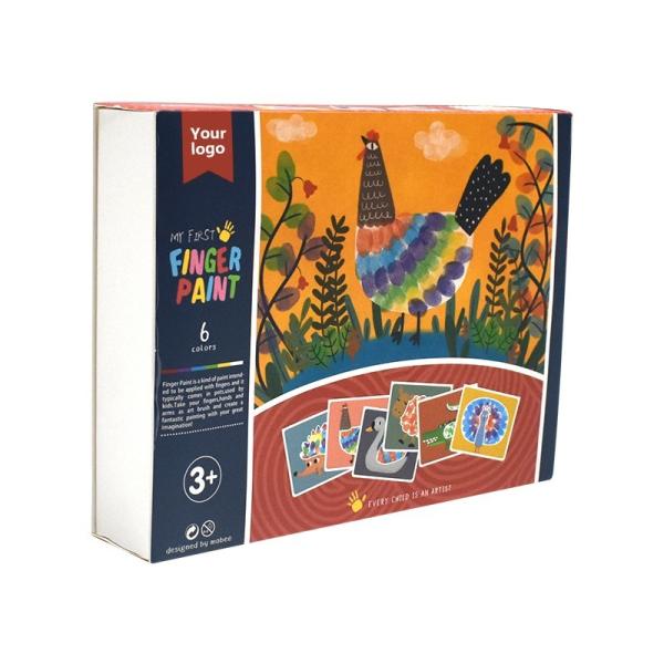 Творческая картина пальца установила безопасных не токсических естественных детей пигмента рисуя набор игрушки подарка